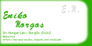 eniko morgos business card
